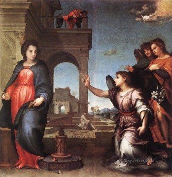 Andrea del Sarto Painting - La Anunciación manierismo renacentista Andrea del Sarto